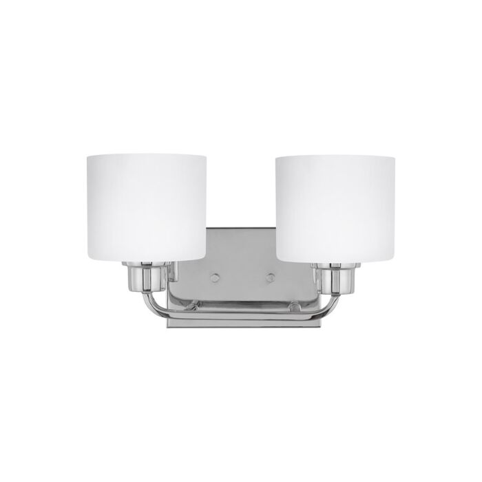 Sea Gull Canfield 2 Light Bathroom Vanity Light in Chrome