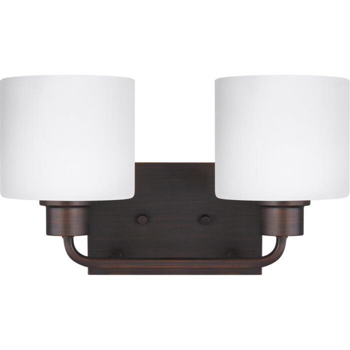 Sea Gull Canfield 2 Light 14 Inch Bathroom Vanity Light in Bronze