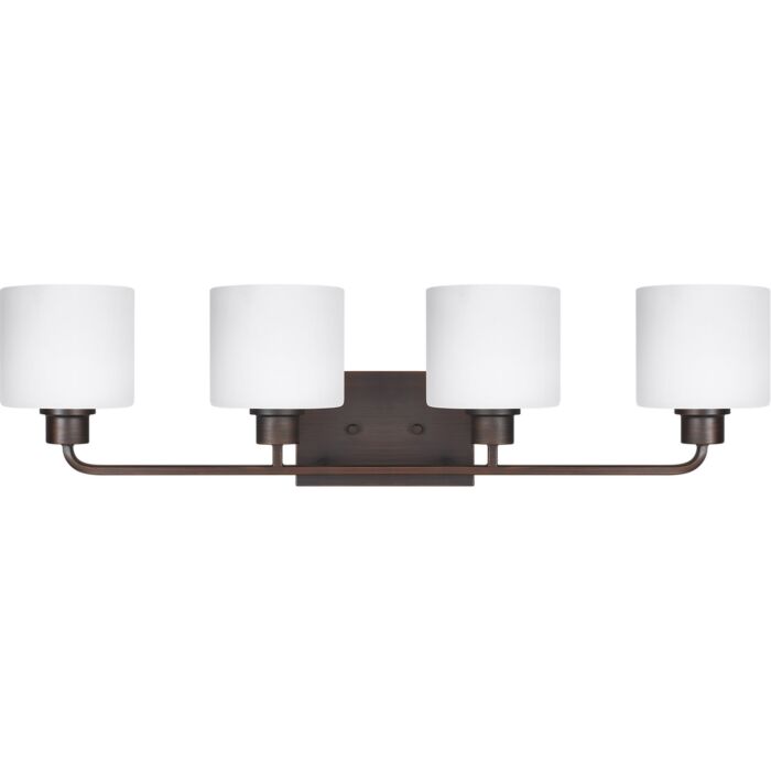 Sea Gull Canfield 4 Light 32 Inch Bathroom Vanity Light in Bronze