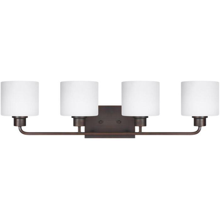Sea Gull Canfield 4 Light 32 Inch Bathroom Vanity Light in Bronze