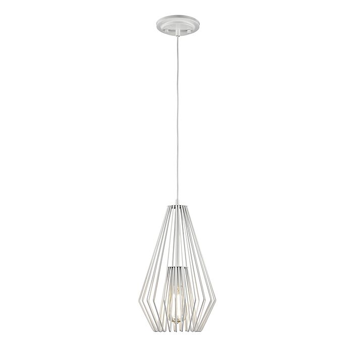 Z Lite Quintus 1 Light Mini Pendant Light In Gloss White