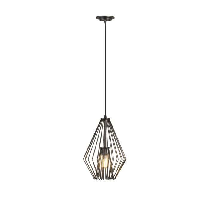 Z Lite Quintus 1 Light Mini Pendant Light In Plated Bronze