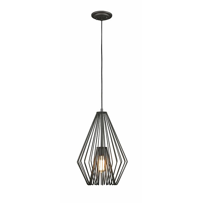 Z Lite Quintus 1 Light Mini Pendant Light In Bronze