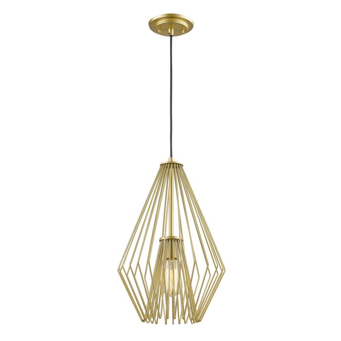 Z Lite Quintus 1 Light Mini Pendant Light In Metallic Gold