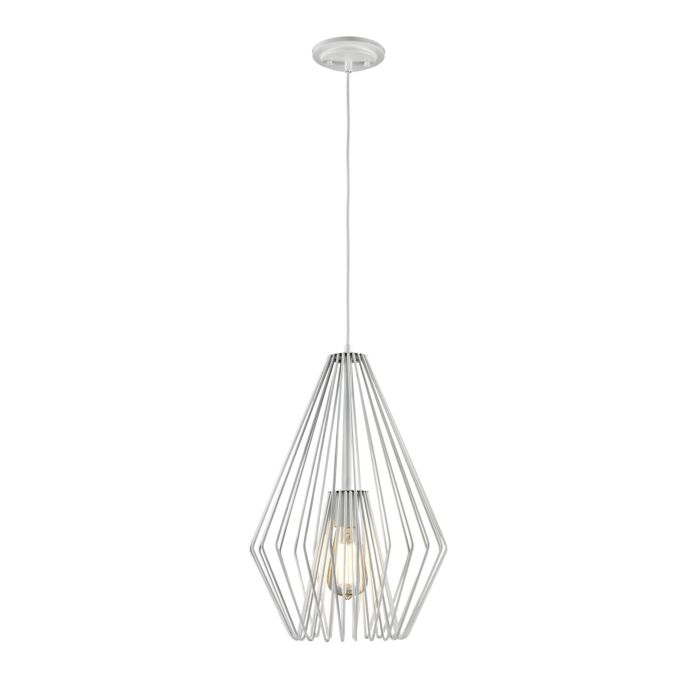 Z Lite Quintus 1 Light Mini Pendant Light In Gloss White