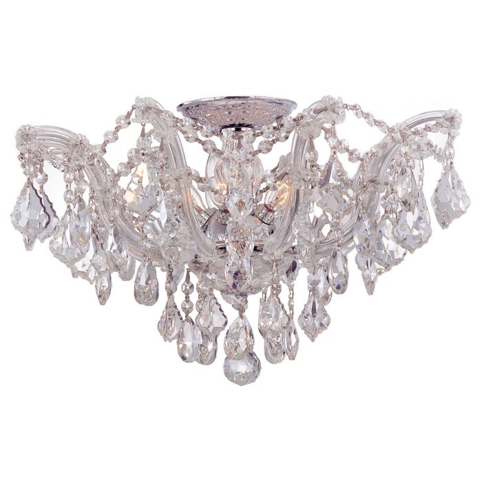 Crystorama Maria Theresa 5 Light 19 Inch Ceiling Light in Polished Chrome with Clear Spectra Crystals