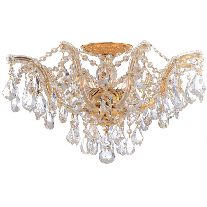 Crystorama Maria Theresa 5 Light 19 Inch Ceiling Light in Gold with Clear Spectra Crystals