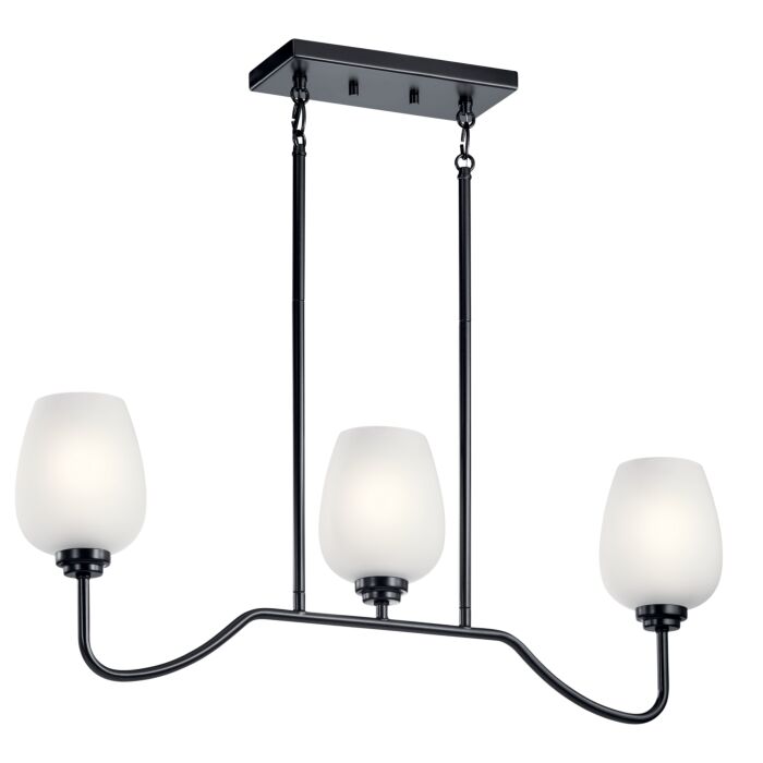 Kichler Valserrano 3 Light Traditional Chandelier in Black