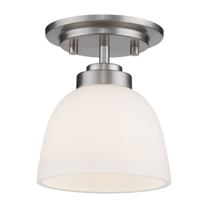 Z Lite Ashton 1 Light Flush Mount Ceiling Light In Brushed Nickel