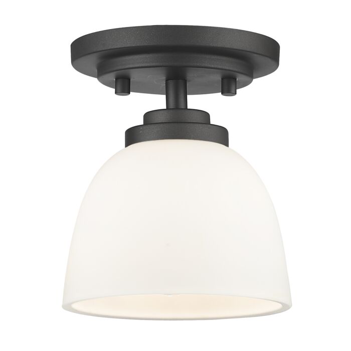 Z Lite Ashton 1 Light Flush Mount Ceiling Light In Bronze