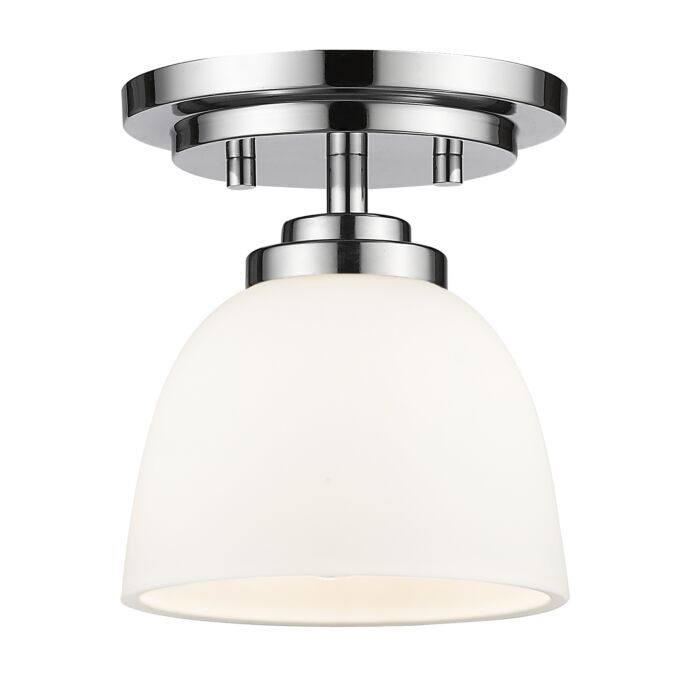 Z Lite Ashton 1 Light Flush Mount Ceiling Light In Chrome