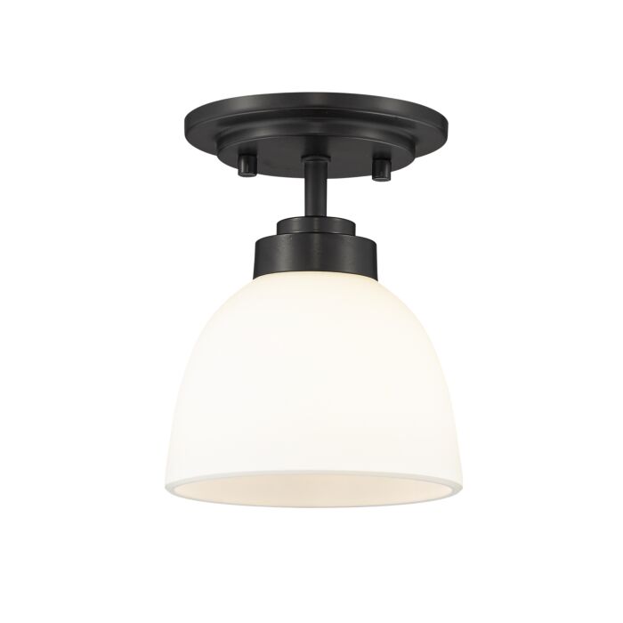 Z Lite Ashton 1 Light Flush Mount Ceiling Light In Matte Black