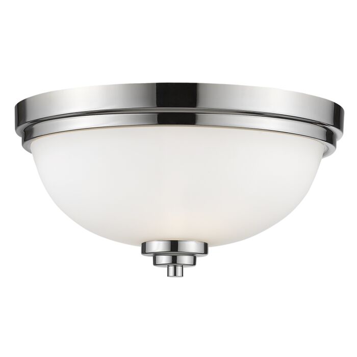 Z Lite Ashton 3 Light Flush Mount Ceiling Light In Chrome