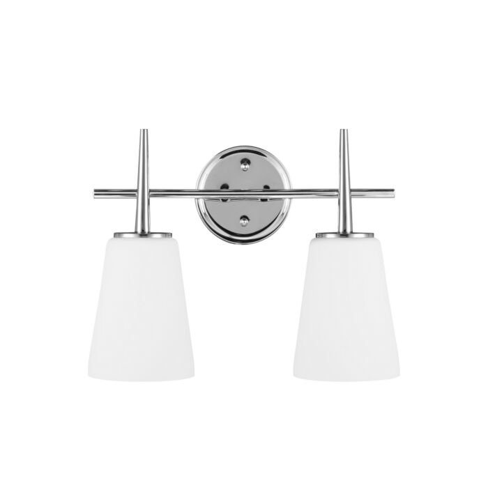Sea Gull Driscoll 2 Light 16 Inch Bathroom Vanity Light in Chrome