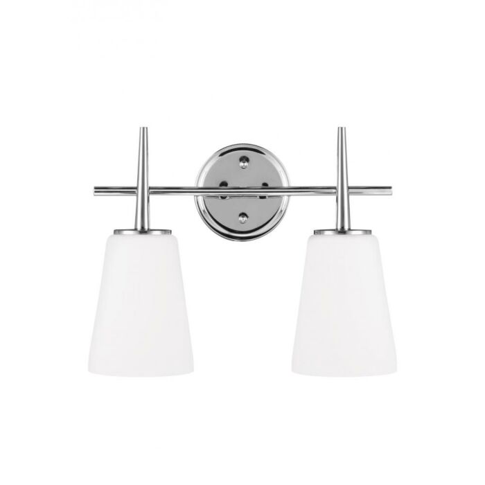 Sea Gull Driscoll 2 Light 16 Inch Bathroom Vanity Light in Chrome