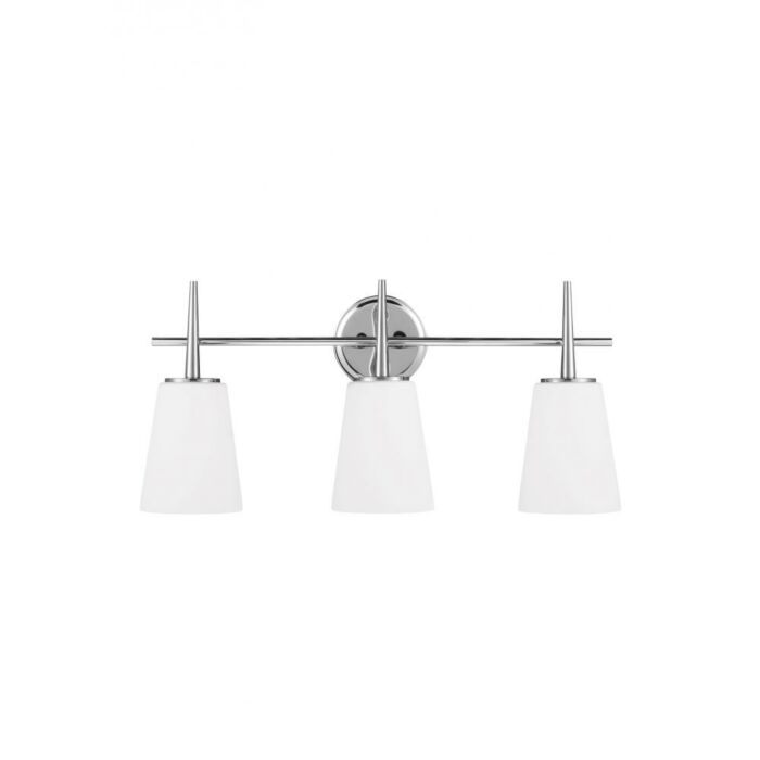 Sea Gull Driscoll 3 Light 25 Inch Bathroom Vanity Light in Chrome