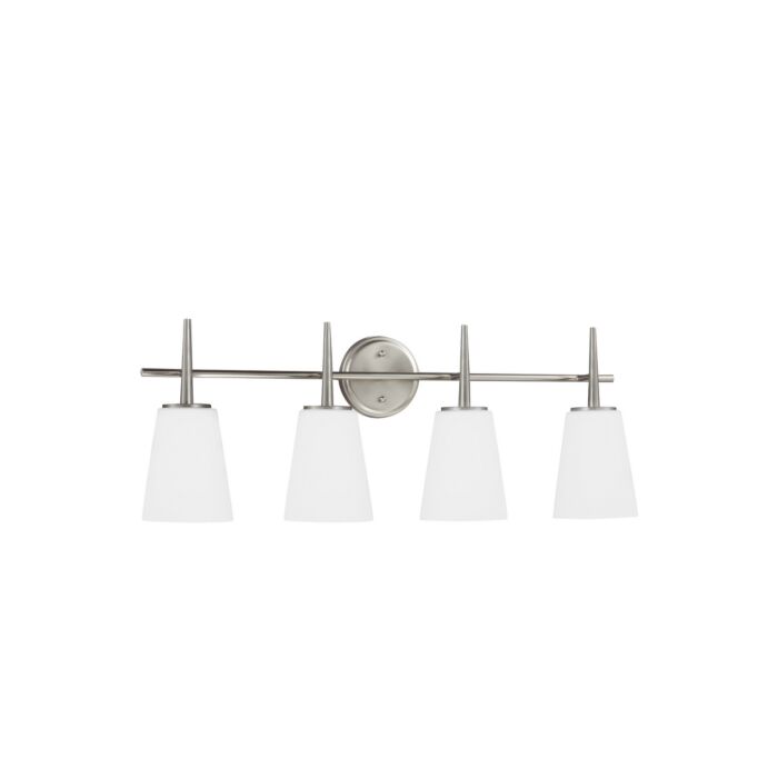 Sea Gull Driscoll 4 Light 31 Inch Bathroom Vanity Light in Brushed Nickel