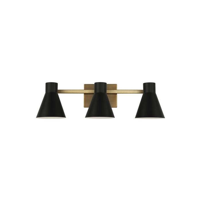 Sea Gull Towner 3 Light Bathroom Vanity Light in Black