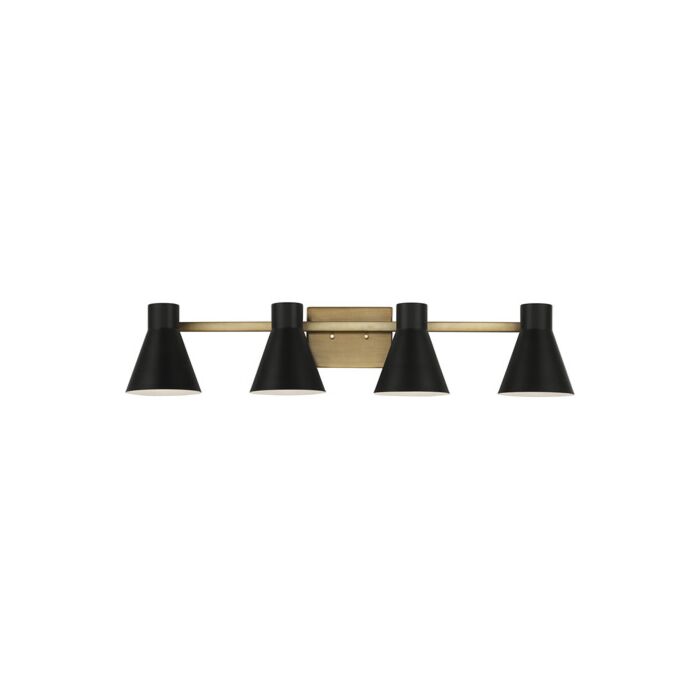 Sea Gull Towner 4 Light Bathroom Vanity Light in Black