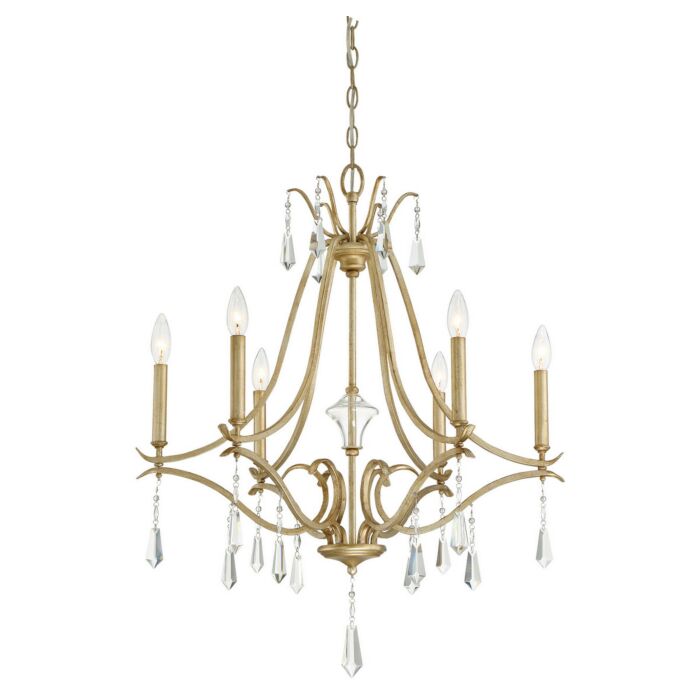 Minka Lavery Laurel Estate 6 Light Chandelier in Brio Gold