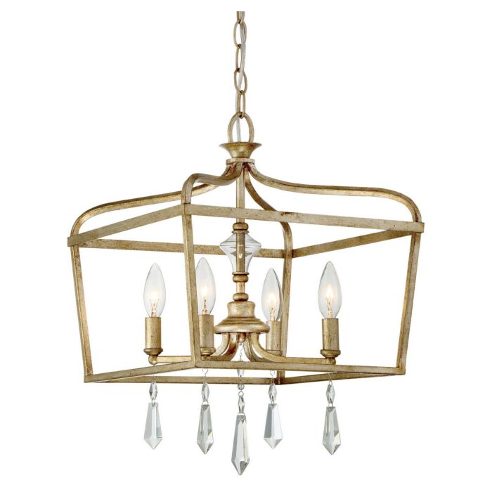 Minka Lavery Laurel Estate 4 Light Convertible Pendant Light in Brio Gold