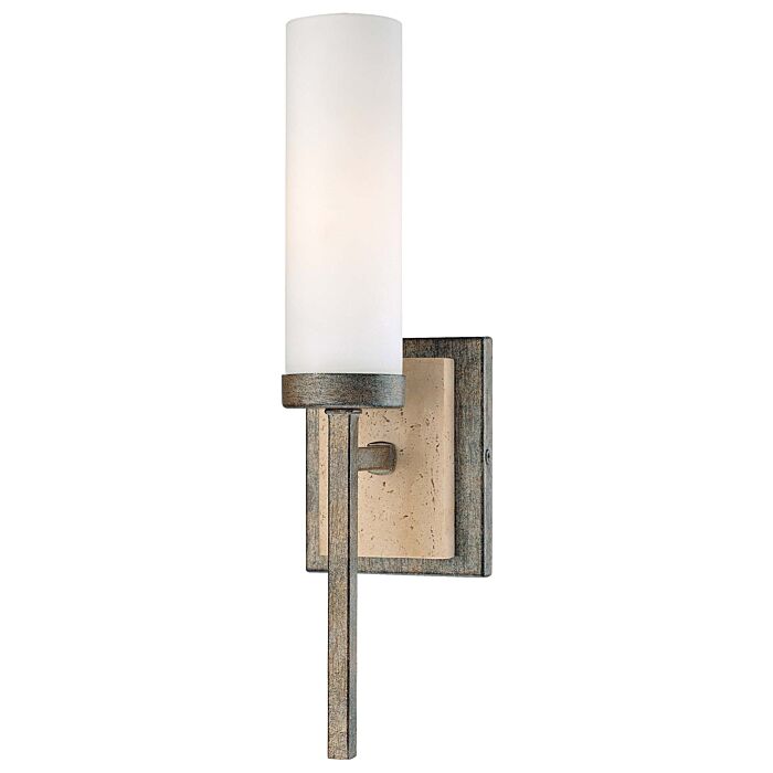 Minka Lavery Compositions 15 Inch Wall Sconce in Aged Patina Iron