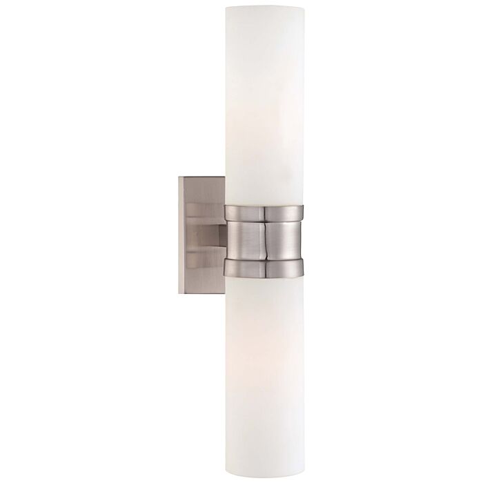 Minka Lavery 2 Light 19 Inch Wall Sconce in Brushed Nickel