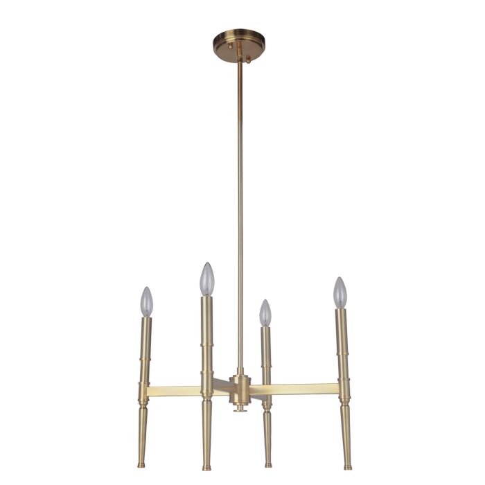Craftmade Ella 4 Light 18 Inch Pendant Light in Satin Brass