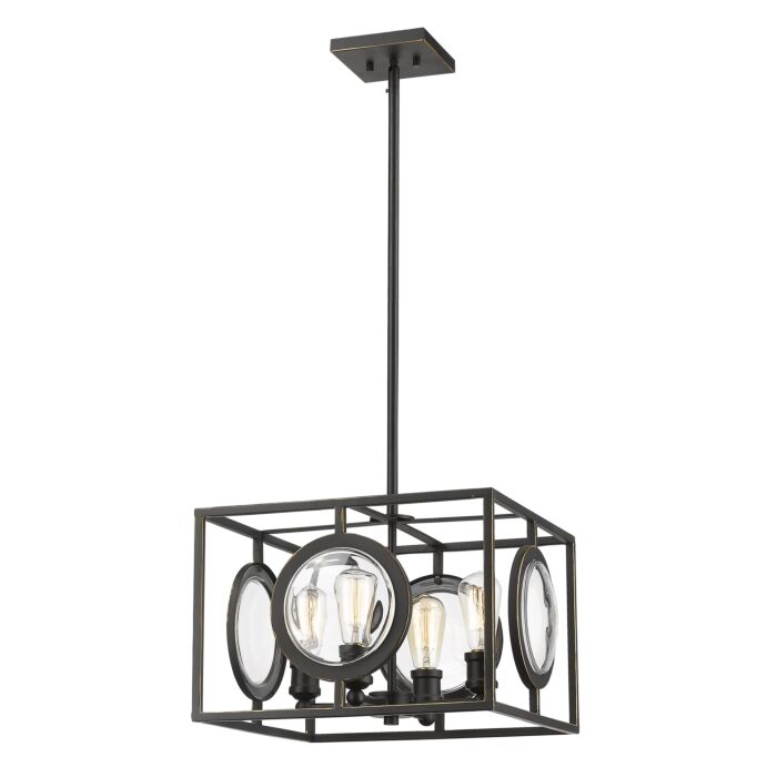 Z Lite Port 4 Light Pendant Light In Olde Bronze