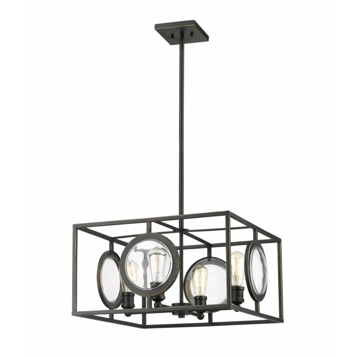 Z Lite Port 4 Light Pendant Light In Olde Bronze