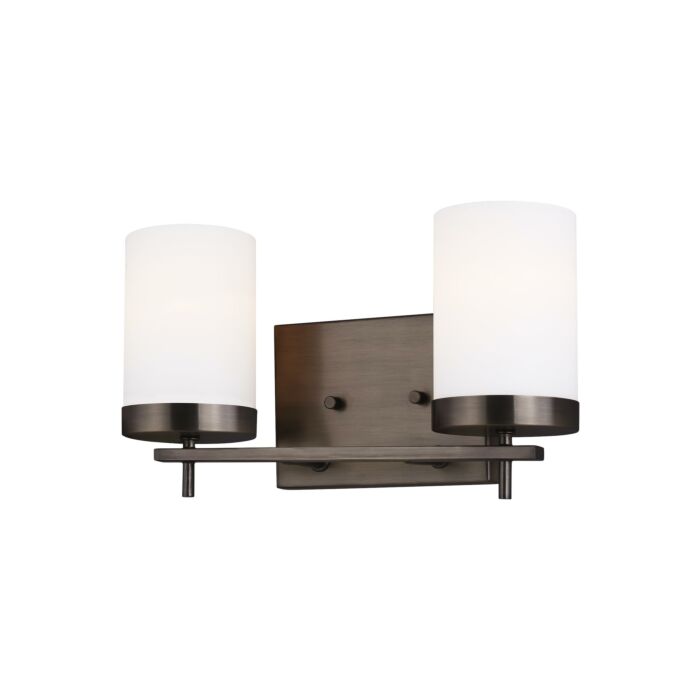 Sea Gull Zire 2 Light Bathroom Vanity Light in Brushed Oil Rubbed Bronze