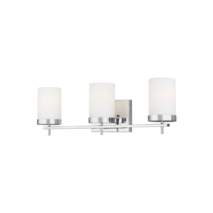 Sea Gull Zire 3 Light LED Bathroom Vanity Light in Chrome