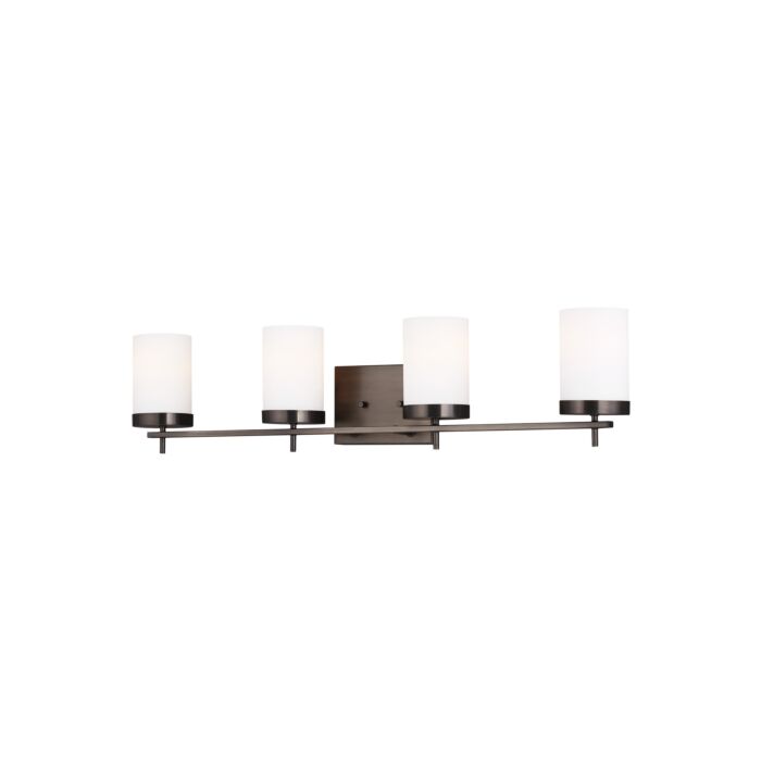 Sea Gull Zire 4 Light Bathroom Vanity Light in Brushed Oil Rubbed Bronze