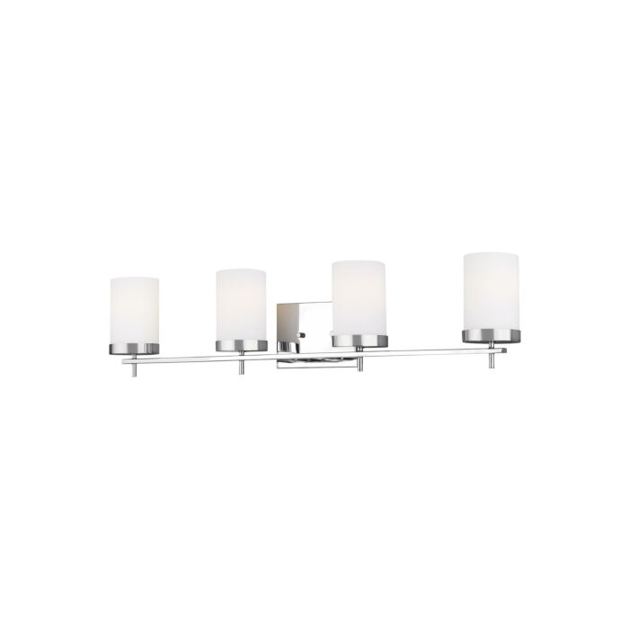 Sea Gull Zire 4 Light LED Bathroom Vanity Light in Chrome