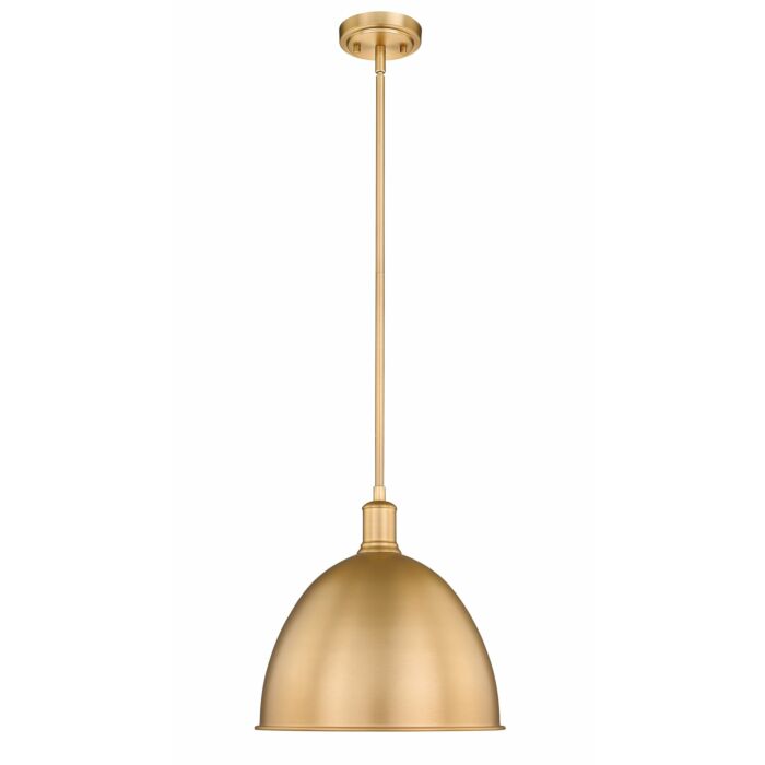 Z Lite Sawyer 1 Light Pendant Light In Classic Brass