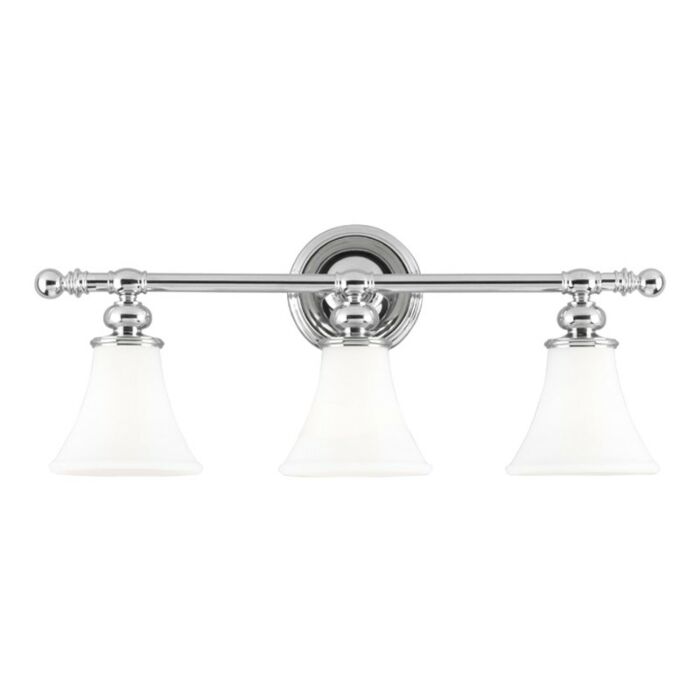 Hudson Valley Weston 3 Light 25 Inch Bathroom Vanity Light in Polished Nickel