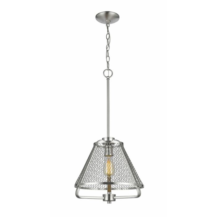 Z Lite Iuka 1 Light Pendant Light In Brushed Nickel