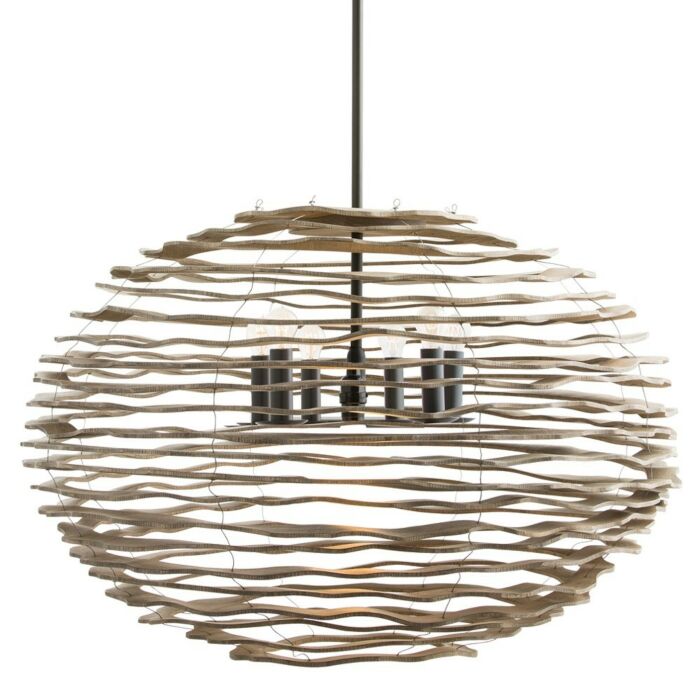 Arteriors Rook 35 Inch 6 Light Pendant in Natural