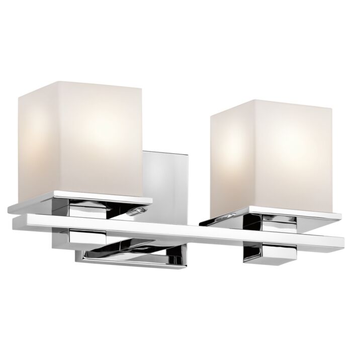 Kichler Tully 2 Light Bathroom Vanity Light Wall Mount in Chrome