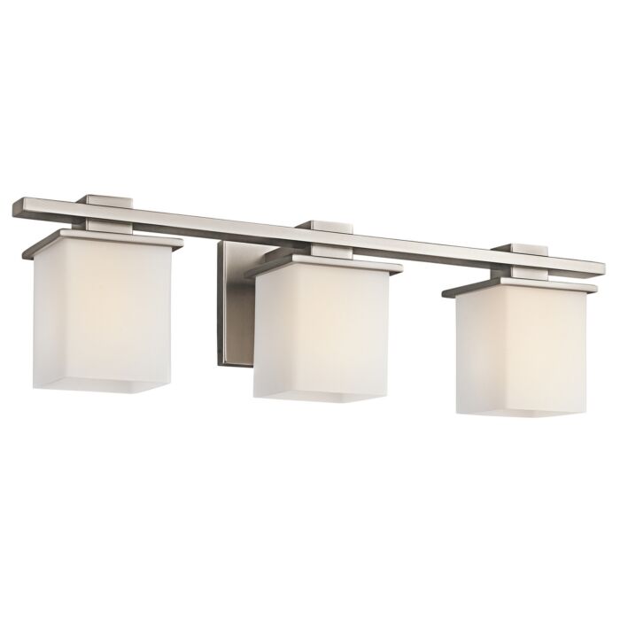 Kichler Tully 3 Light Bathroom Vanity Light Wall Mount in Antique Pewter