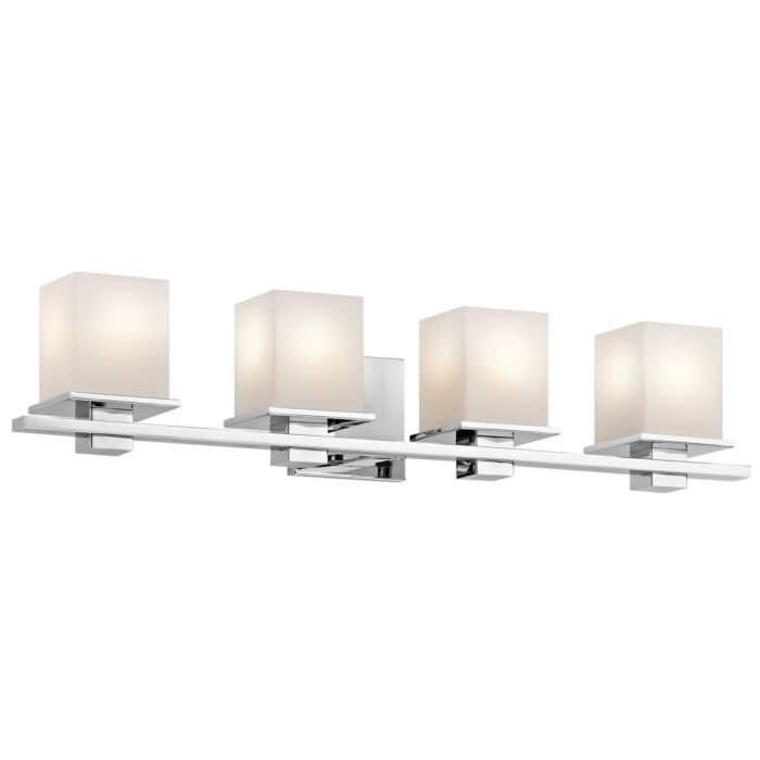 Kichler Tully 4 Light Bathroom Vanity Light Wall Mount in Chrome
