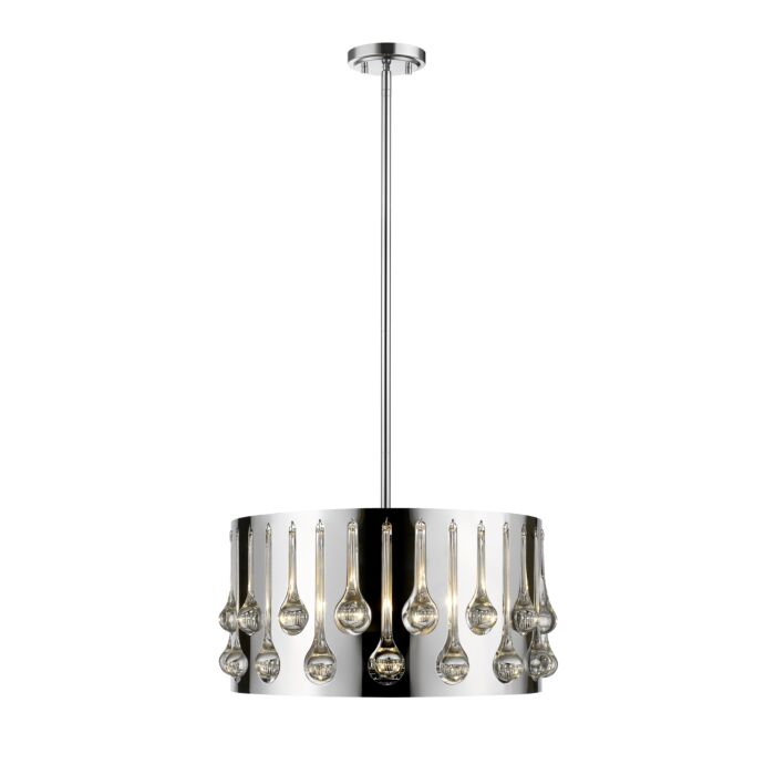 Z Lite Oberon 4 Light Pendant Light In Chrome