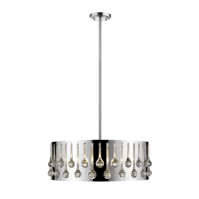 Z Lite Oberon 6 Light Pendant Light In Chrome
