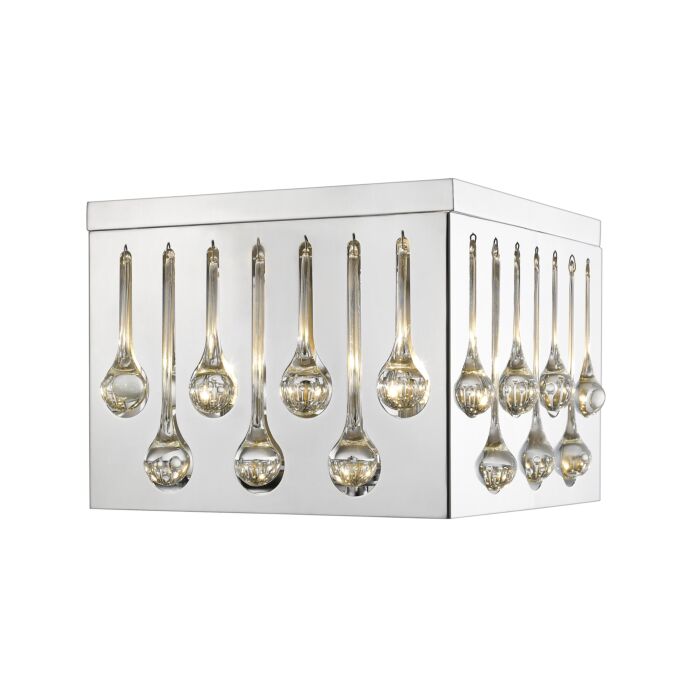 Z Lite Oberon 4 Light Flush Mount Ceiling Light In Chrome