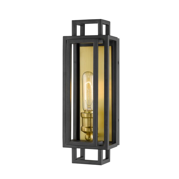 Z Lite Titania 1 Light Wall Sconce In Bronze With Olde Brass