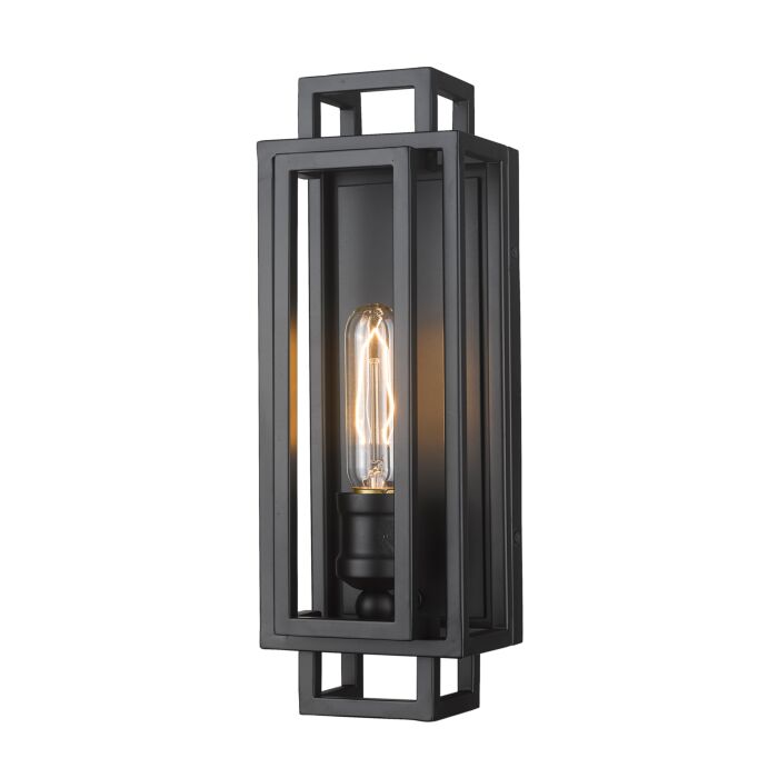Z Lite Titania 1 Light Wall Sconce In Matte Black