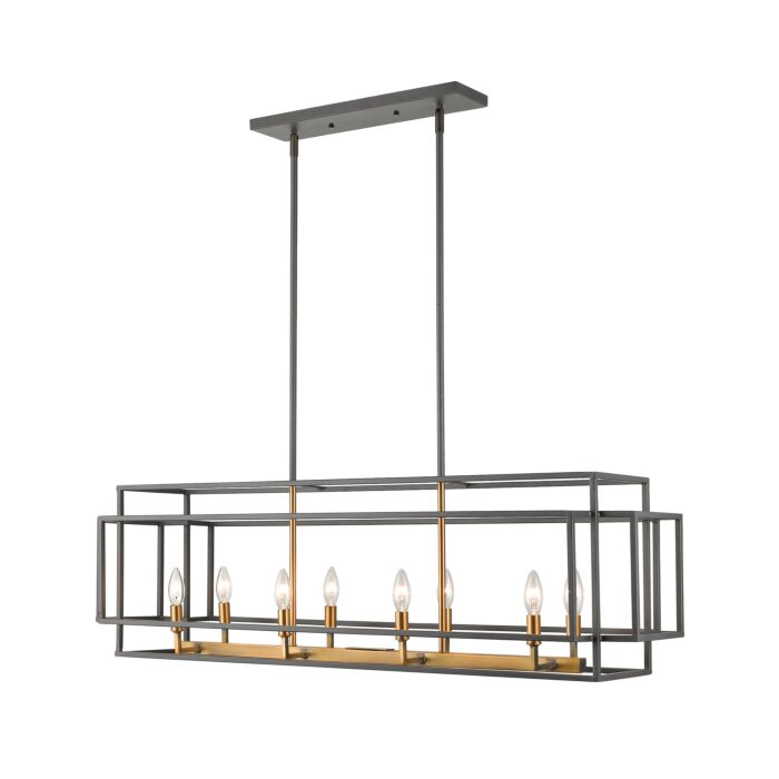 Z Lite Titania 8 Light Chandelier In Bronze With Olde Brass