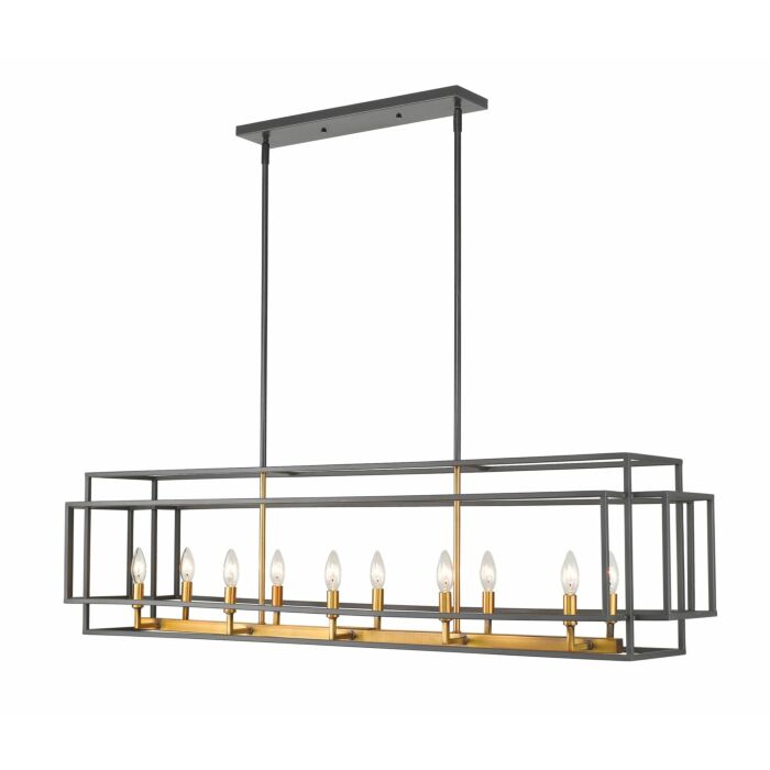 Z Lite Titania 10 Light Chandelier In Bronze With Olde Brass