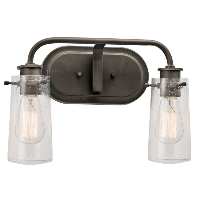 Kichler Braelyn 2 Light Bathroom Vanity Light in Olde Bronze