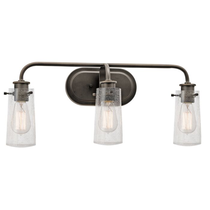 Kichler Braelyn 3 Light Bathroom Vanity Light in Olde Bronze